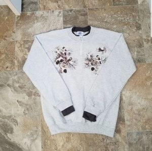 PFI Fashions Inc Birds 1/4 Zip Up Sweater